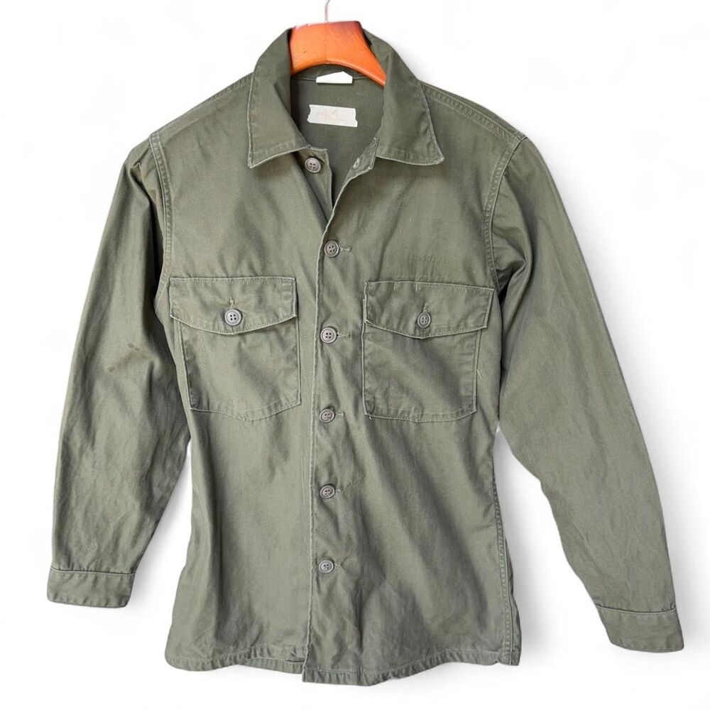 Vintage 1960s US Army OG-107 Utility Shirt size S
